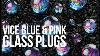Vice Blue Pink Dichroic Glass Plugs 2g 1 1 8 Urbanbodyjewelry Com