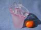 Vicke Lindstrand Art Glass Pink Vase Signed