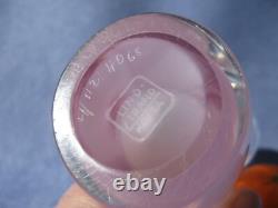 Vicke Lindstrand Art Glass Pink Vase Signed
