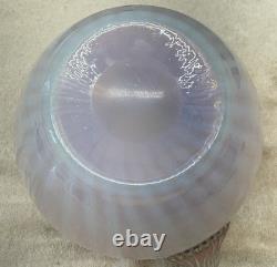 Victorian Hand Blown Opalescent Pink Art Glass Pitcher 8