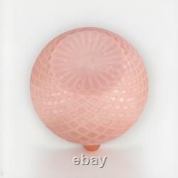 Victorian Pink Quilted Satin Cased Glass Vase By Thomas Webb Of Stourbridge