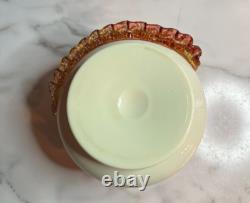 Victorian Ruffled Steven & Williams Antique Pink Art Glass Vase