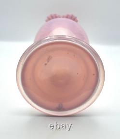Victorian Vase Pink Opaline Glass Vase Ruffled Neck Glass Vase Stunning