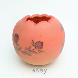 Victorian Webb Burmese Miniature Rose Bowl w Hand Painted Prunus Design