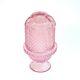 Viking Art Glass Thistle Pink Diamond Point Glimmer Fairy Lamp EUC