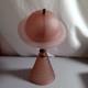 Vintage 1939 New York World's Fair Saturn Lamp Pink Frosted Glass Art Deco
