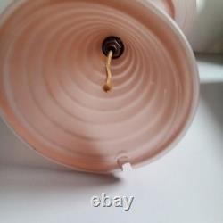 Vintage 1939 New York World's Fair Saturn Lamp Pink Frosted Glass Art Deco
