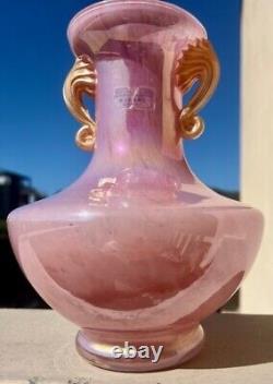 Vintage 1950's Murano Italy Glass Vase Pink Opal Mint Condition $888.88