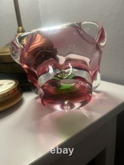 Vintage 1960s Chribská Art Glass Bowl, Model 316/4/16 by Josef Hospodka