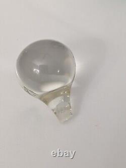 Vintage 1992 Roger Gandelman Pink Flower Perfume Art Glass Bottle