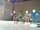 Vintage Alien Figures Glass Oddities Czech Arts and Crafts Set of 4 1960s Rare
