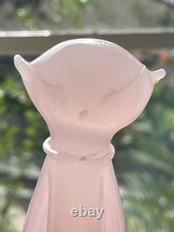 Vintage Archimede Seguso Alabastro Pink White Italian Murano Art Glass Cat Italy