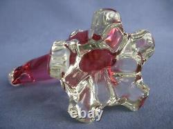 Vintage Archimede Seguso Murano Art Glass Crystal pink Cranberry Bird Pheasant a