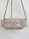 Vintage Art Deco Flycatcher Pink Marbled Glass Ceiling Light Shade With Chains