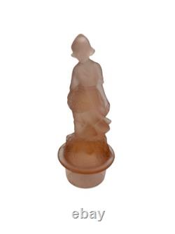 Vintage Art Deco Glass Float Bowl Pink Centrepiece Decorative Flower Vase