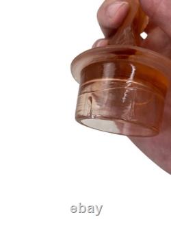 Vintage Art Deco Glass Float Bowl Pink Centrepiece Decorative Flower Vase