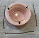 Vintage Art Deco glass Fly Catcher light shade pendent light Pink With Flowers