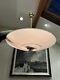 Vintage Art deco pink glass and gilded brass pendant ceiling light