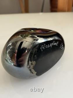 Vintage Australian 1989 Iridescent studio glass paper weight by Chuck Simpson
