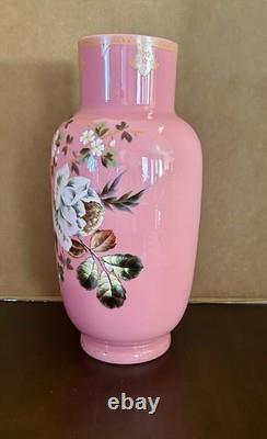 Vintage Bohemian Pink Opaline Art Glass Vase, Number 4