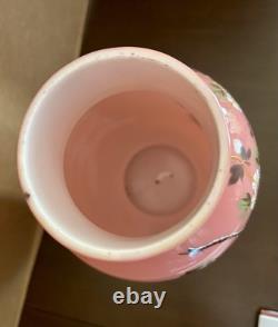 Vintage Bohemian Pink Opaline Art Glass Vase, Number 4