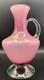 Vintage Christina Japan Pink Cased Art Glass Ewer Jug Vase Mid Century