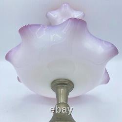 Vintage Cranberry Pink Glass Trumpet Single Epergne Vase Two Tiers-Beautiful