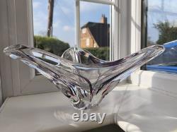 Vintage Dutch Maastricht M. Verboeket UnSigned Pink, Purple, Clear Art Glass Bowl