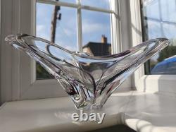 Vintage Dutch Maastricht M. Verboeket UnSigned Pink, Purple, Clear Art Glass Bowl