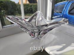 Vintage Dutch Maastricht M. Verboeket UnSigned Pink, Purple, Clear Art Glass Bowl