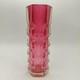 Vintage Exbor Oldrich Lipsky Cranberry Pink Art Glass Mid Century Vase STUNNNING
