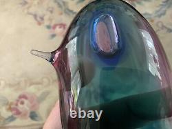 Vintage F M Konstglas Sweden 4 COL SOMMERSO Glass BIRD Paperweight Ornament