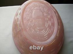 Vintage Fenton Hen Rooster On Nest Large 8 1/2 Shell Pink Iridescent Carnival