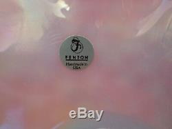 Vintage Fenton Iridescent Pink Hobnail 4 Pc 3 Horn/peg Epergne
