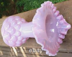 Vintage Fenton Vase Jacqueline Light Pink Opaline Cased Glass 61-63 Years Old