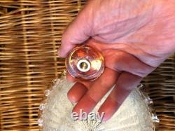 Vintage Franklite Murano art glass flush ceiling light frosted/pink frilled 29cm