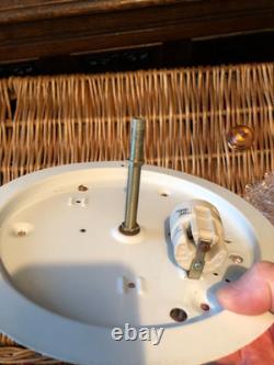 Vintage Franklite Murano art glass flush ceiling light frosted/pink frilled 29cm