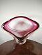 Vintage Huge XXL 1970's Art Glass UV Sensitive Cased Sommerso Centrepiece Vase