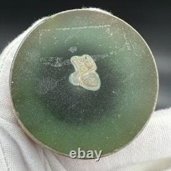 Vintage Iridescent Art Glass Vase Gold Purple Pink Green Luster Signed Fiske'81