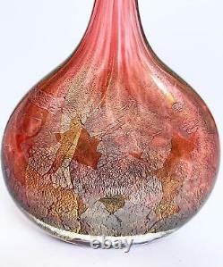 Vintage Isle Of Wight Azurene Lollipop Studio Art Glass Vase Michael Harris