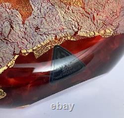 Vintage Isle Of Wight Azurene Lollipop Studio Art Glass Vase Michael Harris
