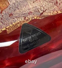 Vintage Isle Of Wight Azurene Lollipop Studio Art Glass Vase Michael Harris