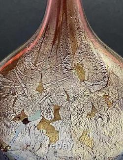 Vintage Isle Of Wight Azurene Lollipop Studio Art Glass Vase Michael Harris