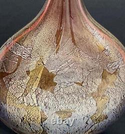 Vintage Isle Of Wight Azurene Lollipop Studio Art Glass Vase Michael Harris