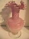 Vintage Italian MURANO Art Glass Swirl Ruffled Vase
