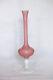 Vintage Italian Pink Opaline Footed Vase 70s 26cm 10.2in Empoli Murano MCM
