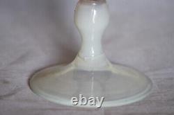 Vintage Italian Pink Opaline Footed Vase 70s 26cm 10.2in Empoli Murano MCM