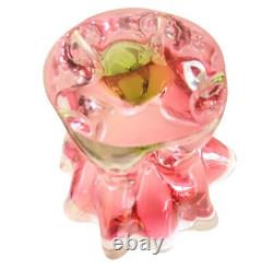 Vintage Josef Hospodka Chribska Heavy Glass Sculptured Vase