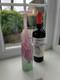 Vintage Kerry Glass Ireland Pink, Green & White Attenuated Art Glass Bottle Vase