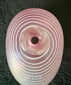 Vintage Kosta Boda Sweden Aphrodite Pink Art Glass Bud Vase by Bertil Vallien
